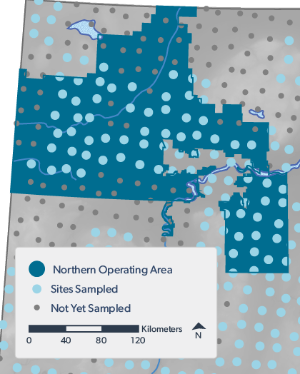 Map of monitoring sites.